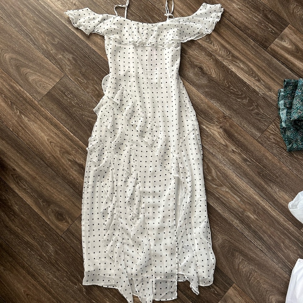 Wild Fable White Polka Dot Dress